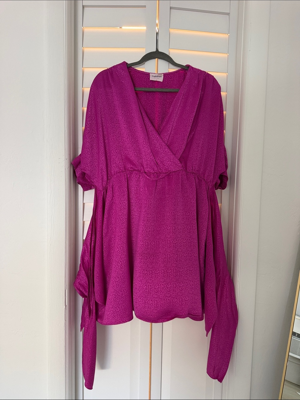 Callahan Fuchsia Wrap-Front Tunic